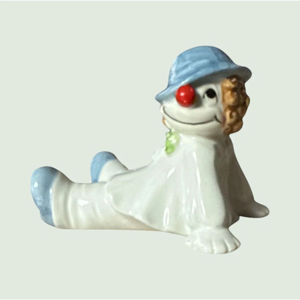 Fitz & Floyd 1978 Clown Figurine Hand Painted Japan FF Vintage Ceramic Mini